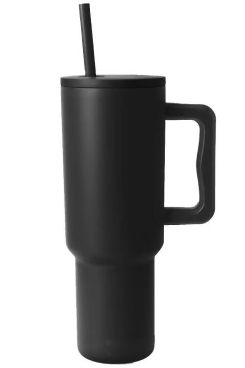 Monochromatic Stainless Steel Tumbler with Matching Straw